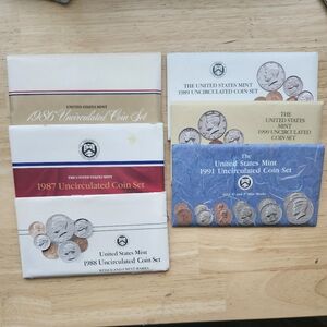 United States Mint Uncirculated Coin Set Collection 1986 Thru 1991 P&D Sets